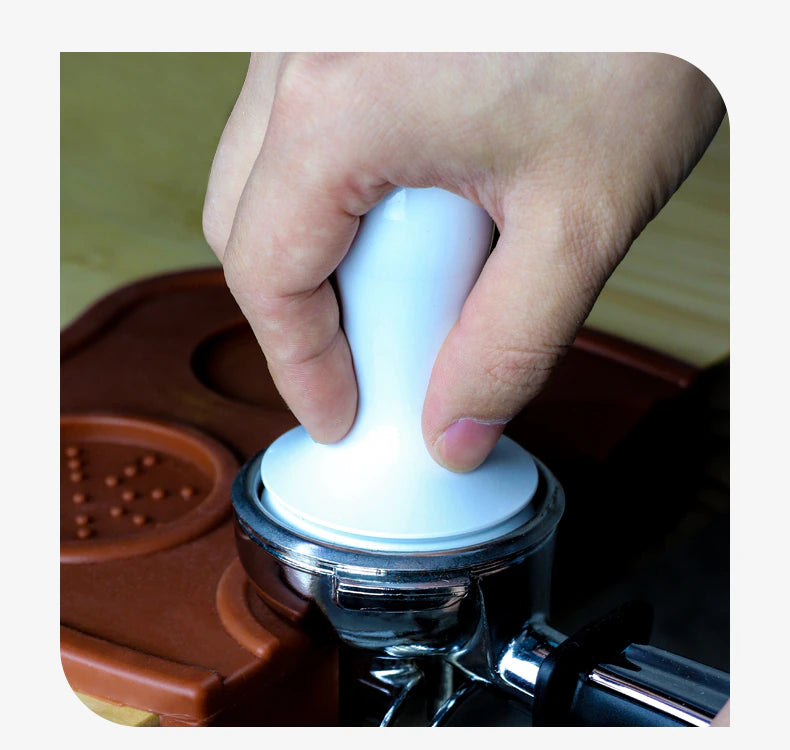 Tamper White 58.5 mm, Handmade Coffee Pressed Powder Hammer